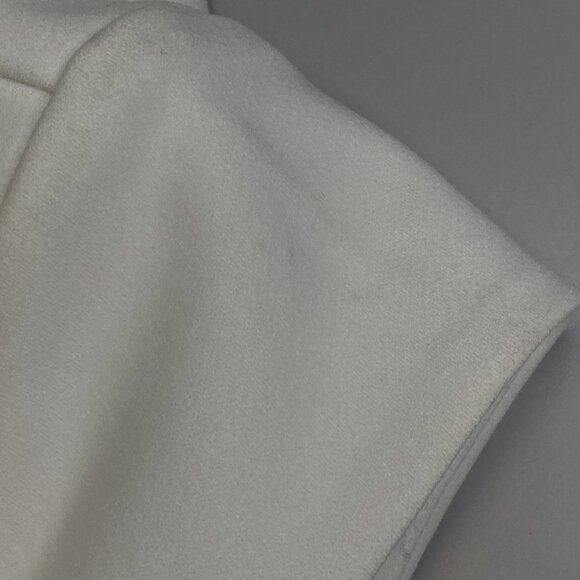 White House Black Market Cap Sleeve Draped Midi Dress • Size 14 • Ecru White - Picture 7 of 12